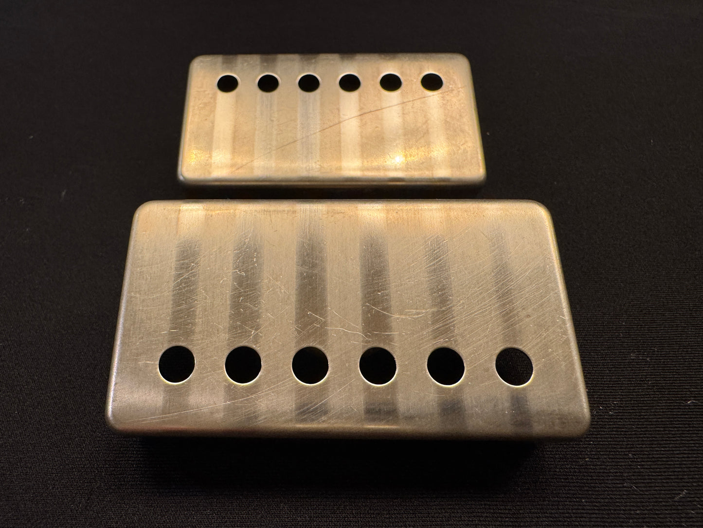 Gibson Heavy Aged Nickel Humbucker Cover Set PAF RELIC 49.2mm Spacing