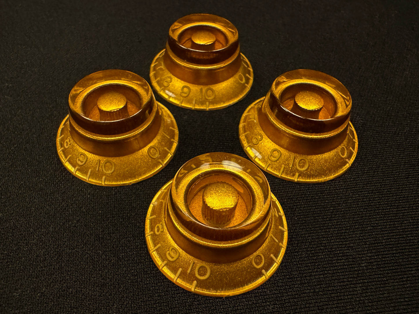 Correct Vintage Spec Butyrate Knobs Light Aged Gibson Les Paul 1959 Reissue Custom Shop Embossed Top Hat Knobs