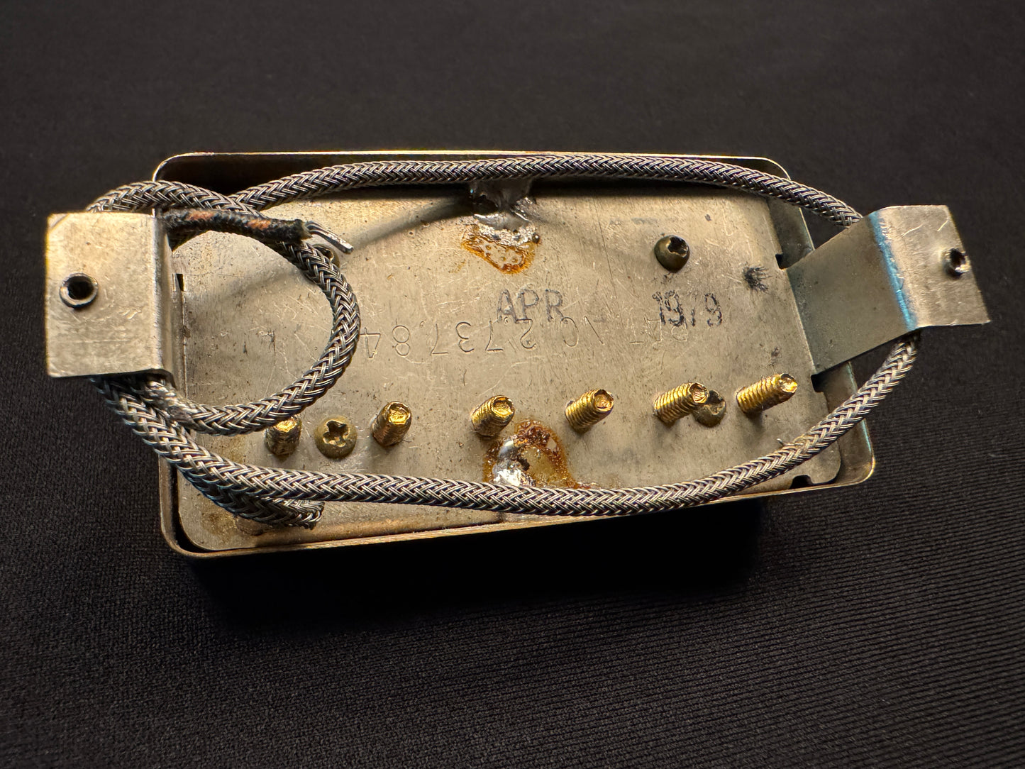 Gibson 1979 T-Top Humbucker Pickup Patent Number Vintage Faded Gold Cover