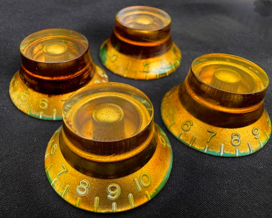 Heavy Aged Gibson Les Paul 1959 Reissue Custom Shop Embossed Top Hat Knobs Relic