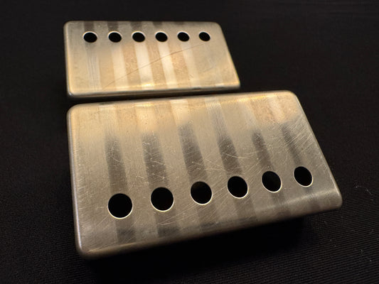 Gibson Heavy Aged Nickel Humbucker Cover Set PAF RELIC 49.2mm Spacing