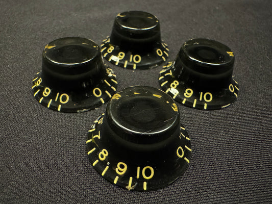 Correct Vintage Spec Black Butyrate Knobs Light Aged Gibson Les Paul 1968 Reissue Custom Shop