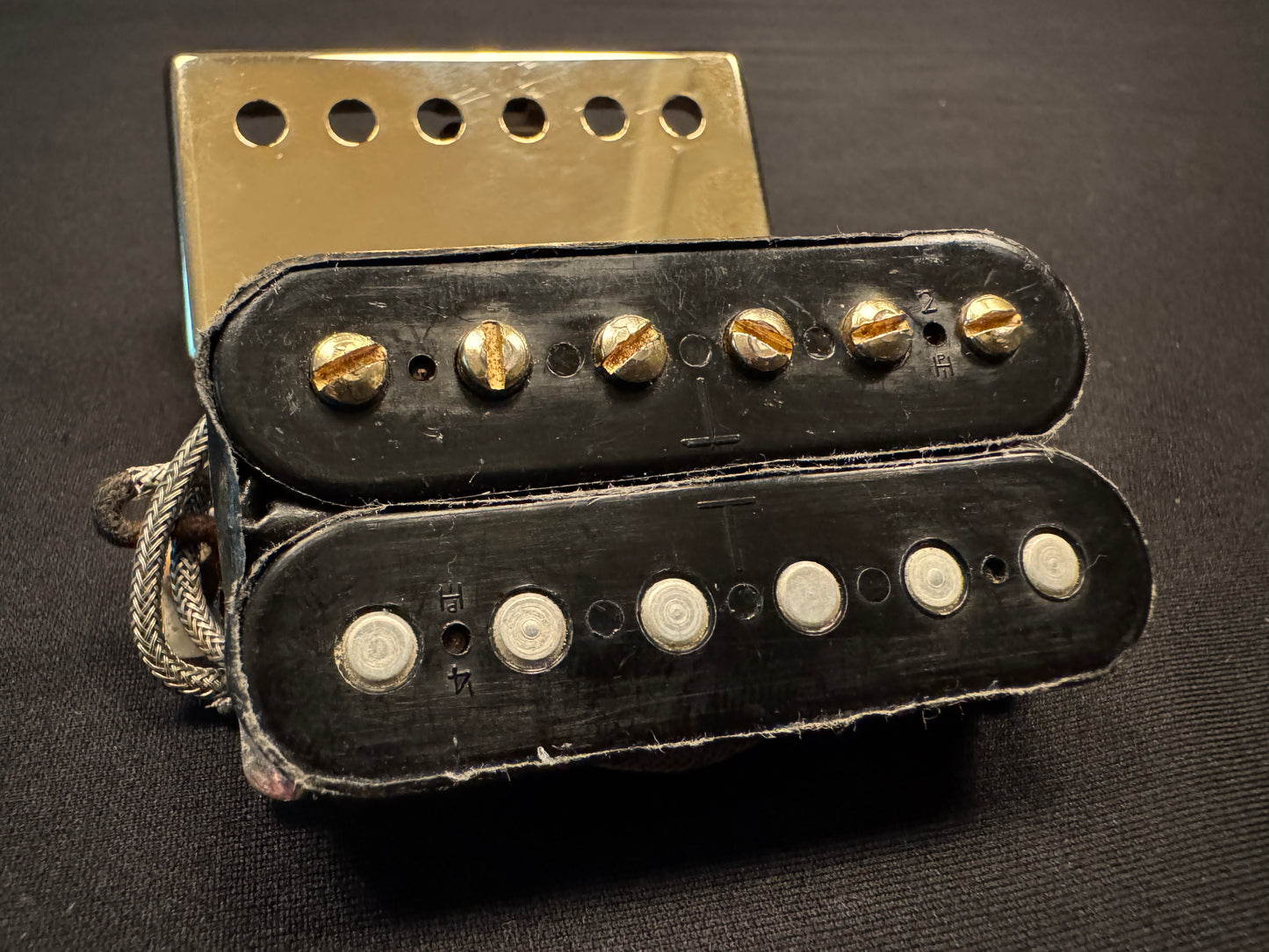 Gibson 1970s T-Top Humbucker Pickup Faded Gold Patent Number Vintage