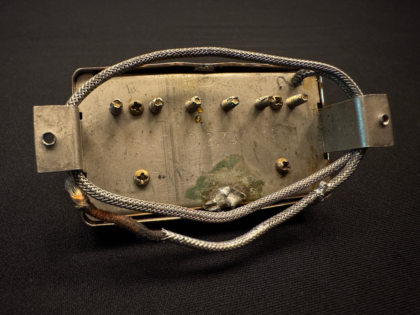 Gibson 1970s T-Top Humbucker Pickup Faded Gold Patent Number Vintage